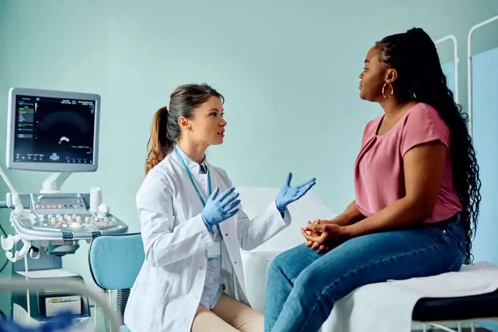 Woman have consultation about vaginal laxity Wickford